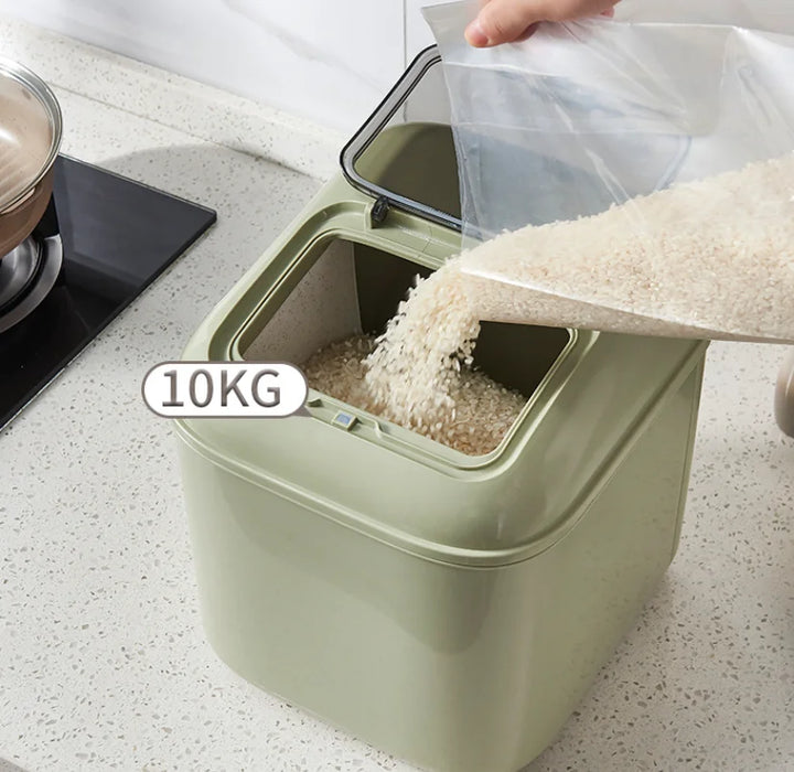 10kg Dry Food Storage Bin Space-Saving Kitchen Container for Grains, Snacks & Pet Food