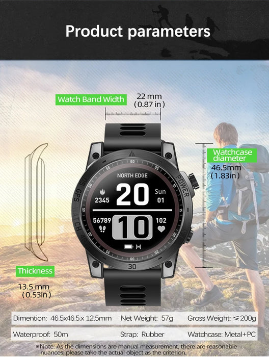 50M waterproof rating designed for swimming and water-based activities
