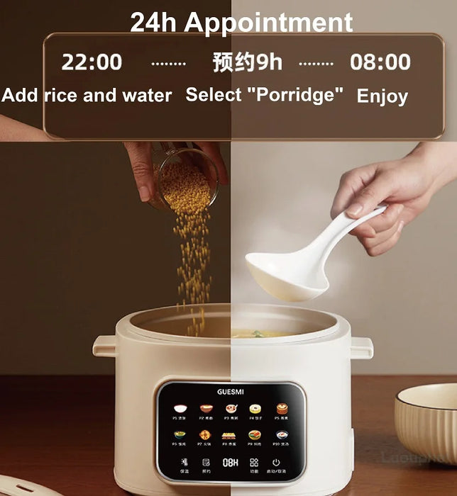 1.6L Portable Electric Cooker with Steamer & Keep Warm