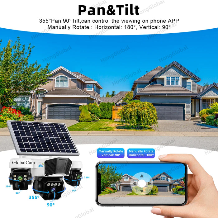 Outdoor Wireless 4G PTZ Camera with Solar Power and Night Vision
