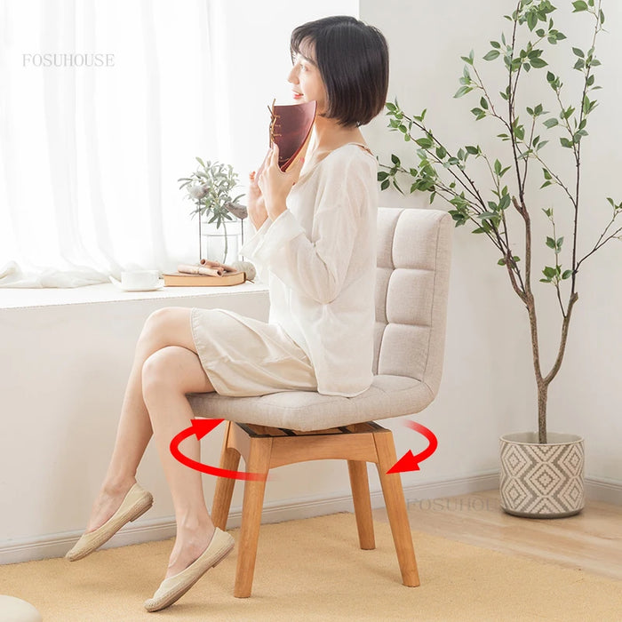 Modern Minimalist Wooden Chair Durable Solid Wood Frame for Home Office & Lounge
