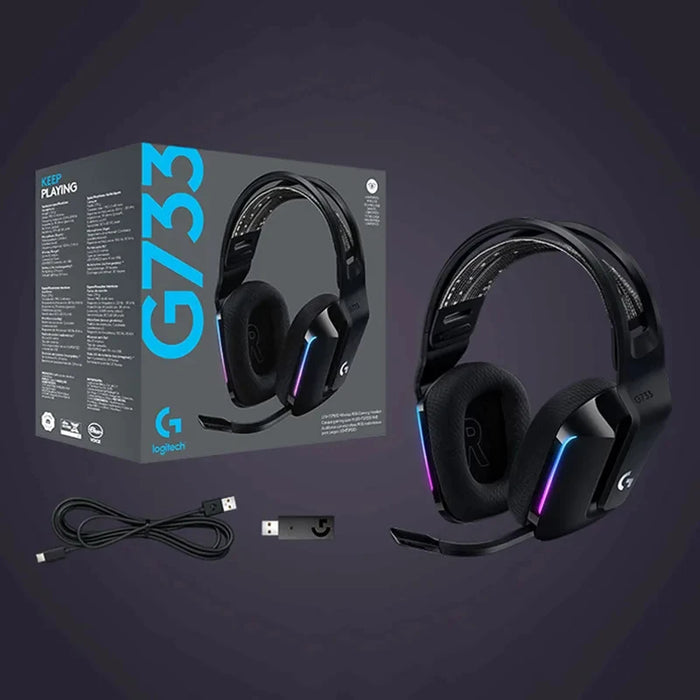 blue Wireless Gaming Headset with DTS 7.1 Surround & RGB Lighting