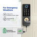 C3 Smart Door Lock with fingerprint, Card, Key, Password,Waterproof, WiFi & Bluetooth Enabled, Remote Control, App Access, Keyless Digital Entry, Secure Electronic Lock System for Home Security