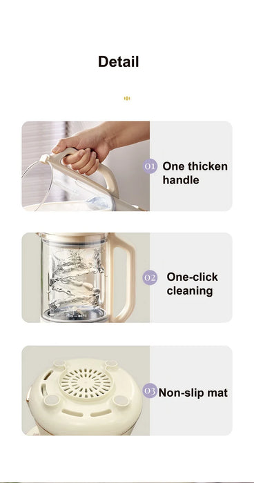 Innovative features such as no soak beans requirement and one-button cleaning