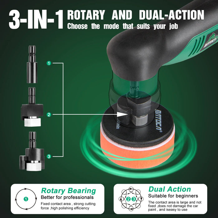 Cordless car polisher 12V mini detailing machine with 1 battery set