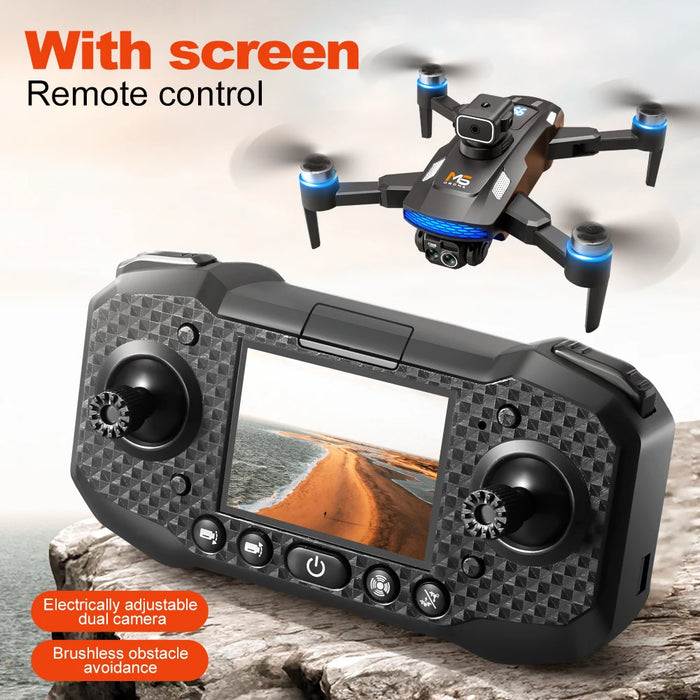 Portable 4K Drone with Screen Controller, 360° Avoidance & Real-Time FPV