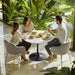 Round White & Gold Table Designed for 2-4 People