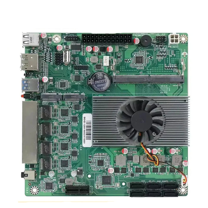 Compact NAS Motherboard with PCIe, NVMe, and SATA Support