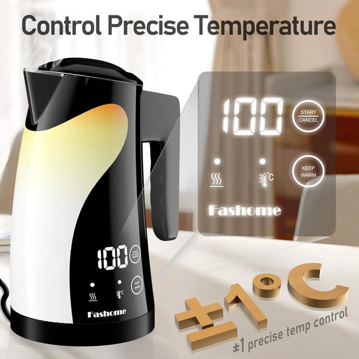 1.25L Electric Kettle Stainless Steel Temperature Control 1300W