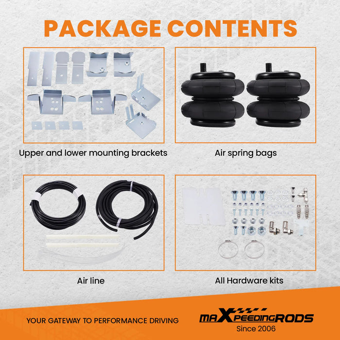 Natural Rubber Air Spring Bags and Galvanized Mounting Brackets
