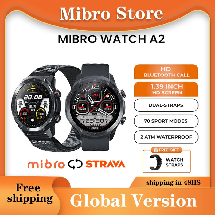 Smart Sports Watch with Bluetooth Calling & 70 Modes – Black