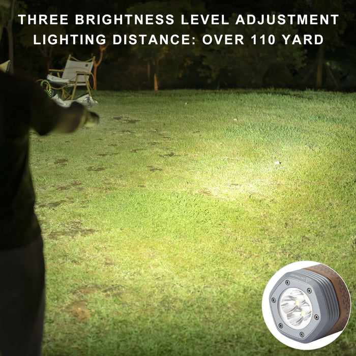 Rechargeable Outdoor Flashlight with Magnetic Base