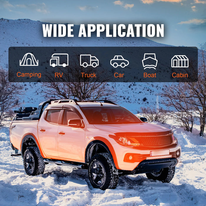 Compact and portable heater for vehicles and outdoor spaces