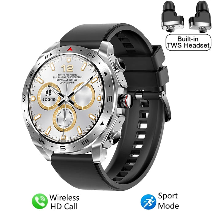 Waterproof smartwatch with 152-inch round TFT screen, 400 mAh battery capacity, and TPU silicone strap material