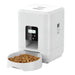 2L Smart Automatic Cat Feeder – White, Battery-Powered Pet Food Dispenser
