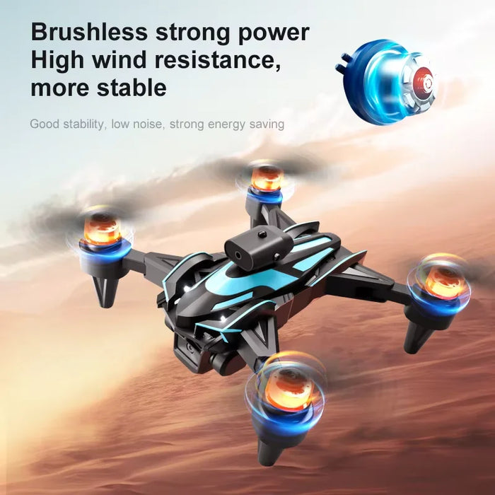 Mini Drone with 4K Triple Camera, Foldable, Obstacle Avoidance, Black