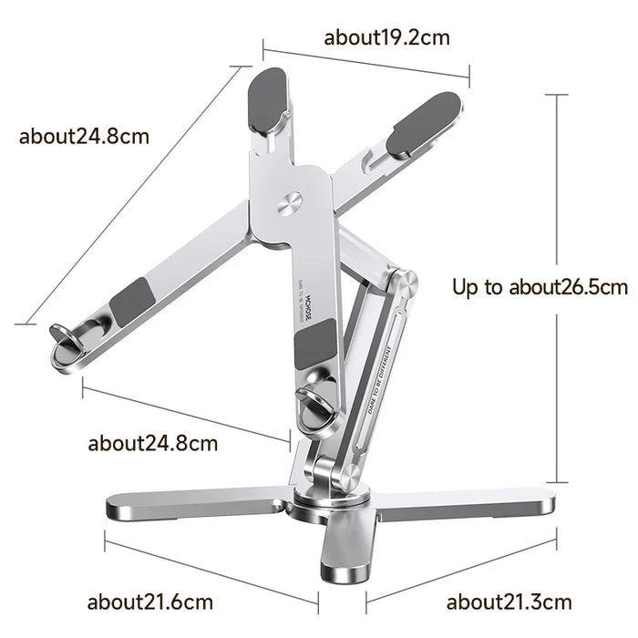 Aluminum laptop stand with heat dissipation feature for MacBook