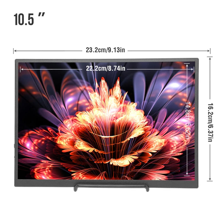 10.5-Inch Portable Monitor 1280P HDR Display for Laptop or Console