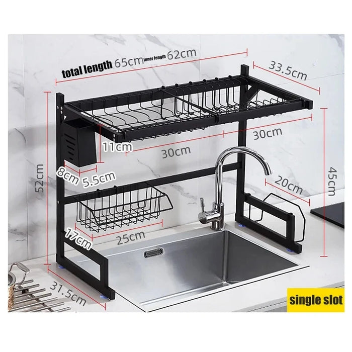 Stainless Steel Tableware Storage Rack - 85cm