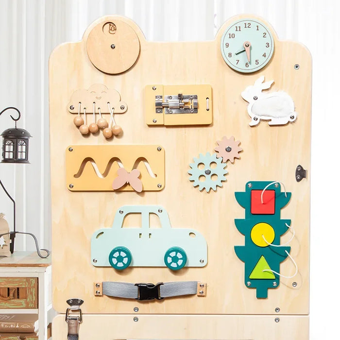 Wooden Frog Study Chair for Kids with Blackboard and Footrest