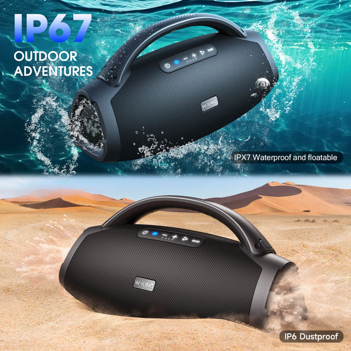 Portable Waterproof Boombox Speaker with Deep Bass
