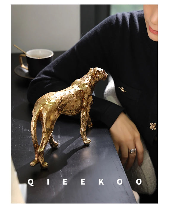 High-End Resin Animal Statue Decorative Accent for Shelf or Table