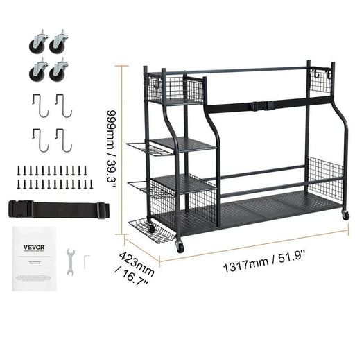 Heavy-duty powder-coated steel frame and metal wire mesh for durability and stability