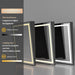 60x90 cm LED Illuminated Bathroom Mirror with Fixed Tilt, Smart Front-lit Black Framed Design - FLUXA