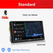 Double DIN Android car stereo with CD/DVD compatibility, 4 x 45W max power, and reversing input