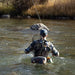 Green 9L capacity TPU waterproof floating dry waist bag for fishing