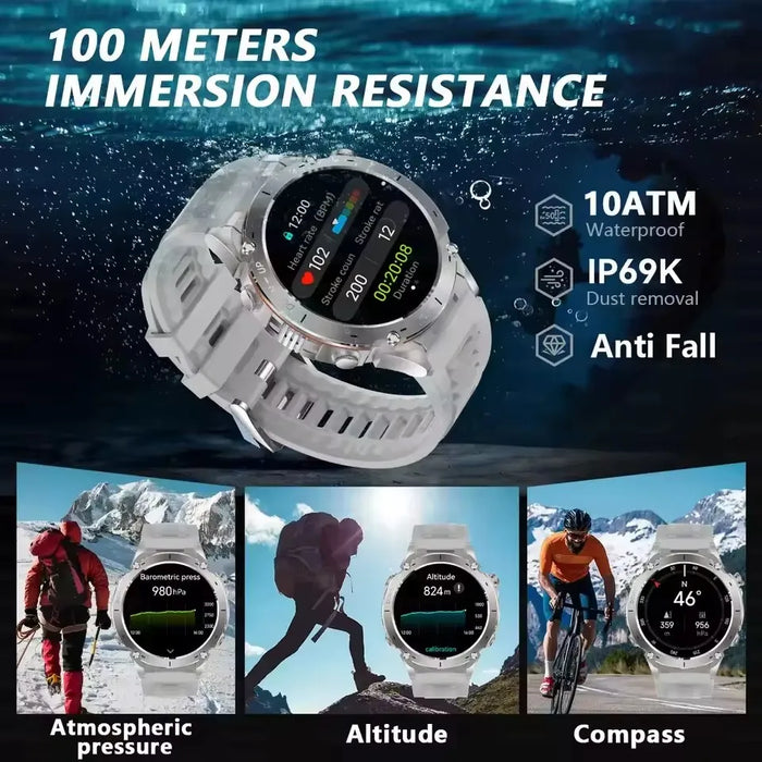 Outdoor Smartwatch with GPS, Compass, AMOLED Display & 170+ Sports Modes