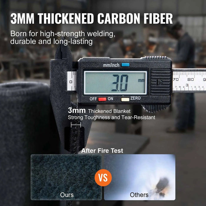 Durable carbon fiber material with superior heat resistance up to 982°C (1800°F)