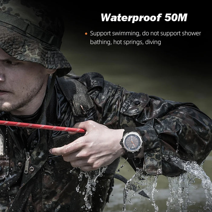 Watch Waterproof Outdoor with Altimeter Orange