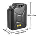 Two green 20L fuel can steel petrol tanks with rustproof, heat-resistant, flexible spouts