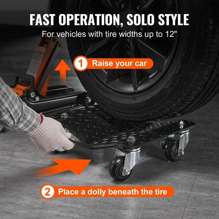 Secure Grip: The concave platform with diamond patterns increases friction, holding vehicle tires firmly in place to prevent slips and enhance safety