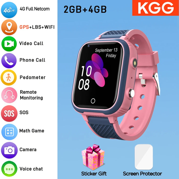 Smart Watch for Kids with GPS, Video Call, WiFi, Waterproof, 8G ROM, Camera, Pink