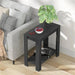 60 x 30 x 605 cm Black Narrow Coffee Table with 100 kg Weight Capacity