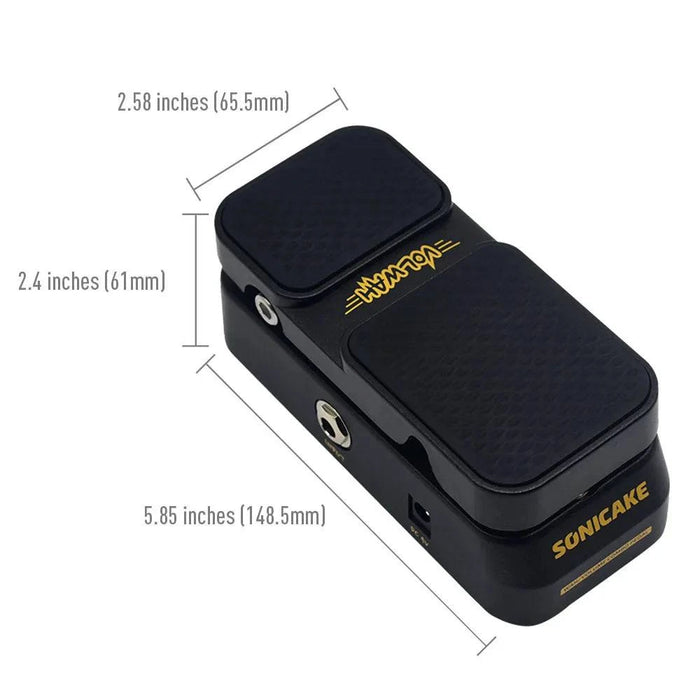 Black Active Volume Control & Wah Expression Pedal 15cm Guitar Accessory