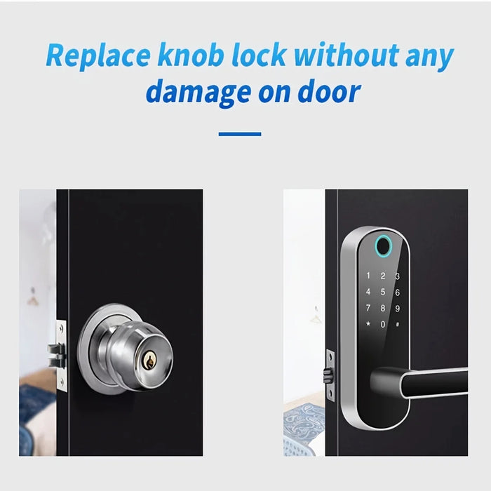 Reversible handle suitable for left and right-handed doors