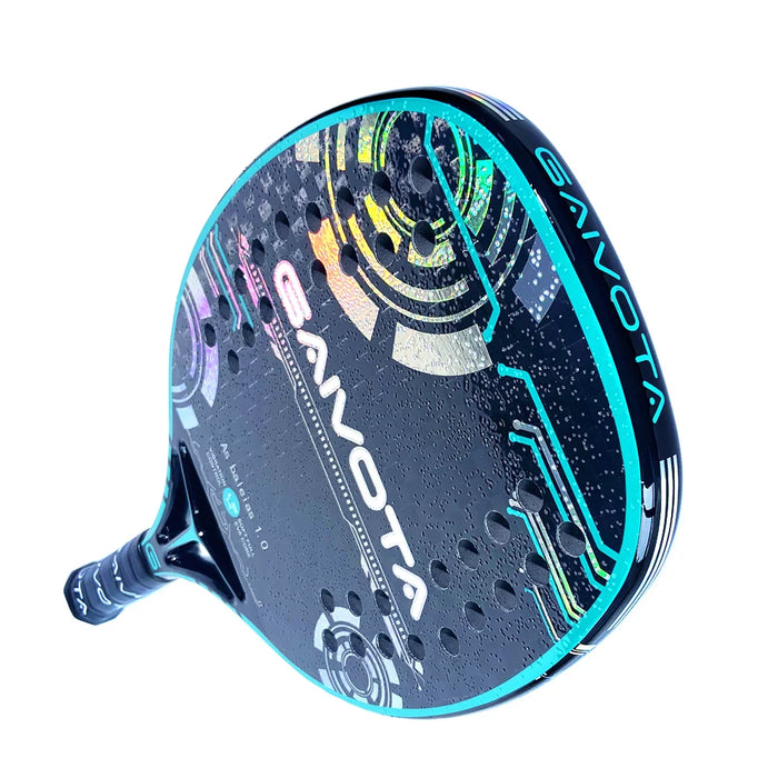 Beach Tennis Racquet 12K Carbon Fiber with Rough Surface and Backpack
