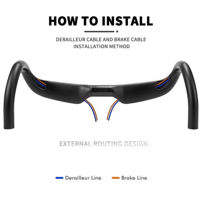 Comfortable and ergonomic geometry with 70mm reach and 126mm drop for enhanced control and reduced hand fatigue