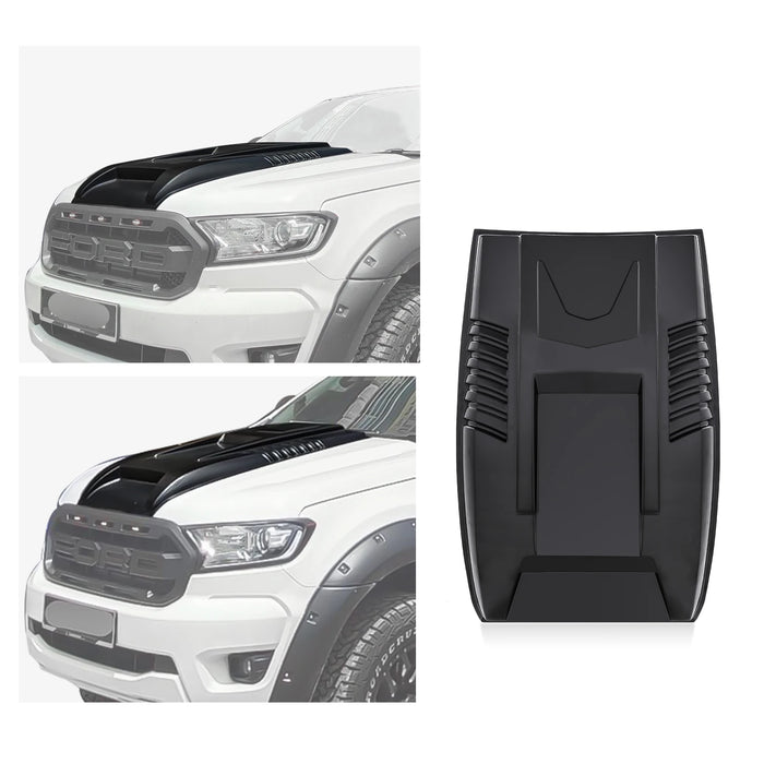 Black bonnet scoop hood cover protector with Ford Ranger Raptor logo