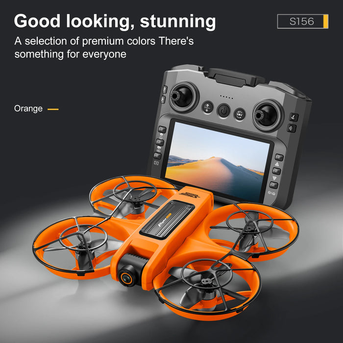 Foldable 8K Drone with Display and 3 Batteries Gray