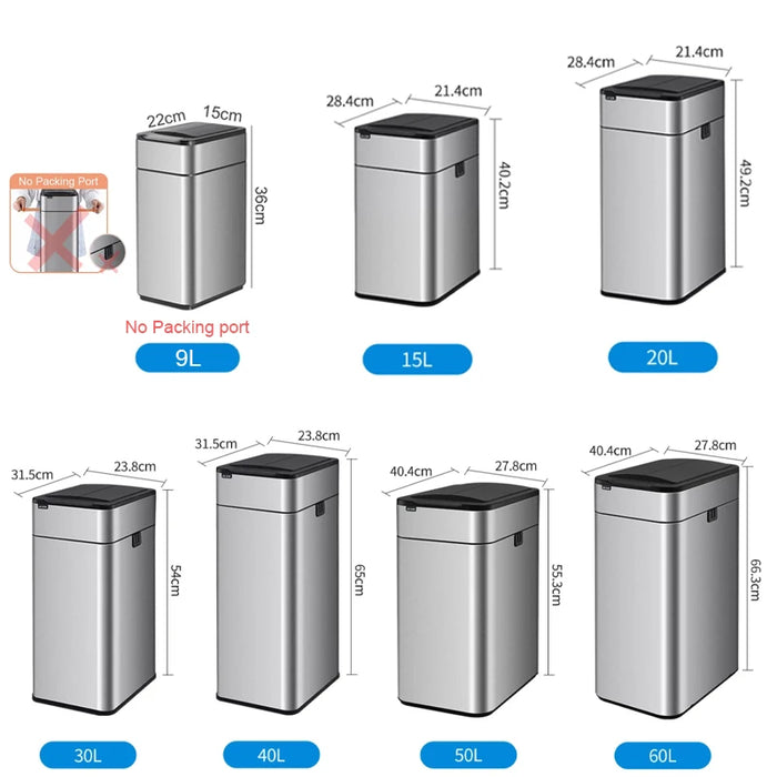 50L Automatic Touchless Kitchen Waste Bin