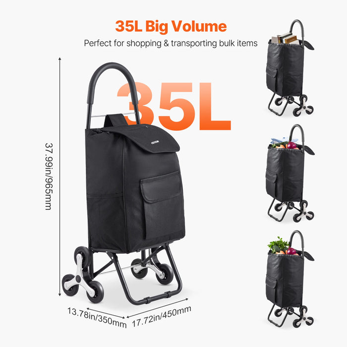 Durable and Lightweight Stair Climbing Trolley for Grocery Shopping