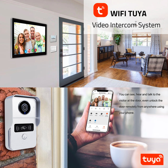 10.1" Smart Video Doorbell System with 1080P Camera