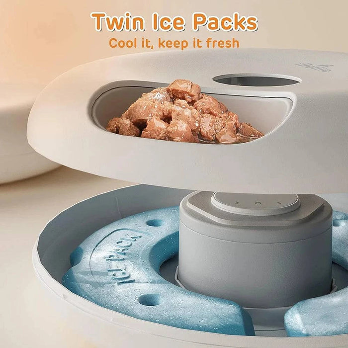 Rechargeable Wet Food Automatic Pet Feeder - Tuya WiFi Smart Dispenser with Timed Feeding Bowl - A convenient and smart way to feed your pet wet food on a timed schedule