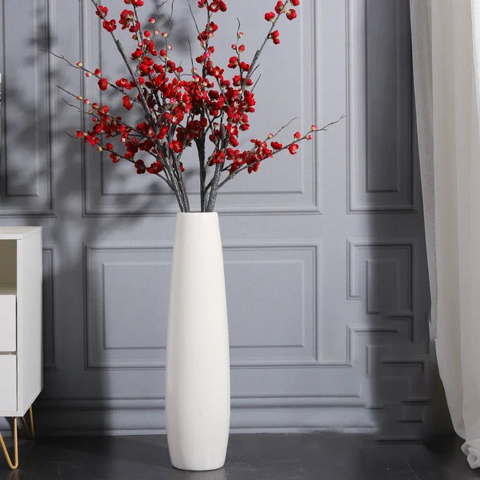 Flat 68cm Glazed Ceramic Vase Indoor Outdoor Display