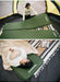 Green self-inflating camping mattress, portable foam sleeping mat for tents