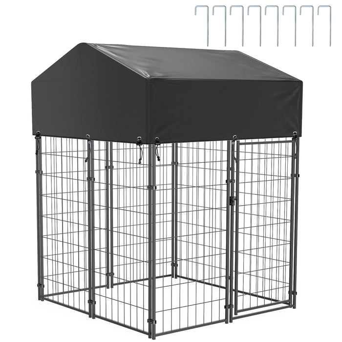 Waterproof Outdoor Dog Cage with Strong Latches & Stakes XL-47x50x65in